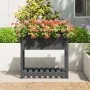 Planter with shelf solid gray pine wood 82.5x54x81 cm by vidaXL, Pots and planters - Ref: Foro24-823782, Price: 83,85 €, Disc...
