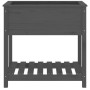 Planter with shelf solid gray pine wood 82.5x54x81 cm by vidaXL, Pots and planters - Ref: Foro24-823782, Price: 84,64 €, Disc...