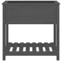 Planter with shelf solid gray pine wood 82.5x54x81 cm by vidaXL, Pots and planters - Ref: Foro24-823782, Price: 83,85 €, Disc...