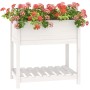 Planter with shelf solid white pine wood 82.5x54x81cm by vidaXL, Pots and planters - Ref: Foro24-823781, Price: 84,64 €, Disc...