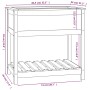 Planter with shelf solid white pine wood 82.5x54x81cm by vidaXL, Pots and planters - Ref: Foro24-823781, Price: 84,64 €, Disc...