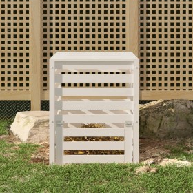 Compostador de madera maciza de pino blanco 63,5x63,5x77,5 cm