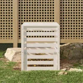 Compostador de madera maciza de pino blanco 63,5x63,5x77,5 cm de vidaXL, Compostadores - Ref: Foro24-823809, Precio: 95,17 €,...