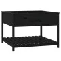 Planter with shelf solid black pine wood 111.5x111.5x81cm by vidaXL, Pots and planters - Ref: Foro24-823805, Price: 155,53 €,...