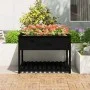 Planter with shelf solid black pine wood 111.5x111.5x81cm by vidaXL, Pots and planters - Ref: Foro24-823805, Price: 155,53 €,...