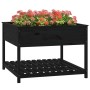 Planter with shelf solid black pine wood 111.5x111.5x81cm by vidaXL, Pots and planters - Ref: Foro24-823805, Price: 157,61 €,...