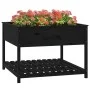 Planter with shelf solid black pine wood 111.5x111.5x81cm by vidaXL, Pots and planters - Ref: Foro24-823805, Price: 155,53 €,...