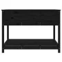 Planter with shelf solid black pine wood 111.5x111.5x81cm by vidaXL, Pots and planters - Ref: Foro24-823805, Price: 155,53 €,...