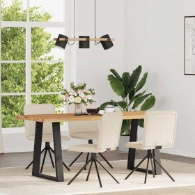 Sillas de comedor 4 unidades lino Sillas de comedor 4 unidades lino