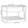 Planter with shelf solid black pine wood 111.5x111.5x81cm by vidaXL, Pots and planters - Ref: Foro24-823805, Price: 157,61 €,...