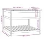 Planter with shelf solid black pine wood 111.5x111.5x81cm by vidaXL, Pots and planters - Ref: Foro24-823805, Price: 155,53 €,...