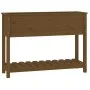 Planter with shelf solid brown pine wood 111.5x34.5x81cm by vidaXL, Pots and planters - Ref: Foro24-823769, Price: 85,26 €, D...