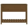 Planter with shelf solid brown pine wood 111.5x34.5x81cm by vidaXL, Pots and planters - Ref: Foro24-823769, Price: 85,26 €, D...