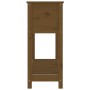 Jardinera con estante madera maciza pino marrón 111,5x34,5x81cm de vidaXL, Maceteros y jardineras - Ref: Foro24-823769, Preci...