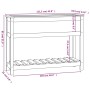 Planter with shelf solid brown pine wood 111.5x34.5x81cm by vidaXL, Pots and planters - Ref: Foro24-823769, Price: 86,53 €, D...