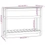 Planter with shelf solid brown pine wood 111.5x34.5x81cm by vidaXL, Pots and planters - Ref: Foro24-823769, Price: 85,26 €, D...