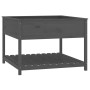 Planter with shelf solid gray pine wood 111.5x111.5x81 cm by vidaXL, Pots and planters - Ref: Foro24-823803, Price: 149,02 €,...