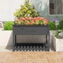Planter with shelf solid gray pine wood 111.5x111.5x81 cm by vidaXL, Pots and planters - Ref: Foro24-823803, Price: 149,02 €,...