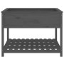Planter with shelf solid gray pine wood 111.5x111.5x81 cm by vidaXL, Pots and planters - Ref: Foro24-823803, Price: 149,02 €,...