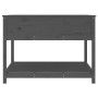 Planter with shelf solid gray pine wood 111.5x111.5x81 cm by vidaXL, Pots and planters - Ref: Foro24-823803, Price: 149,02 €,...