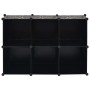 Estantería de cubos con 6 compartimentos negro de vidaXL, Zapateros y organizadores de calzado - Ref: Foro24-244923, Precio: ...