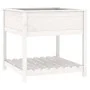 Planter with shelf solid white pine wood 82.5x82.5x81 cm by vidaXL, Pots and planters - Ref: Foro24-823795, Price: 104,74 €, ...