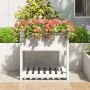 Planter with shelf solid white pine wood 82.5x82.5x81 cm by vidaXL, Pots and planters - Ref: Foro24-823795, Price: 104,74 €, ...