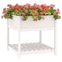 Planter with shelf solid white pine wood 82.5x82.5x81 cm by vidaXL, Pots and planters - Ref: Foro24-823795, Price: 99,80 €, D...