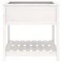 Planter with shelf solid white pine wood 82.5x82.5x81 cm by vidaXL, Pots and planters - Ref: Foro24-823795, Price: 104,74 €, ...