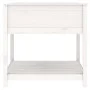 Planter with shelf solid white pine wood 82.5x82.5x81 cm by vidaXL, Pots and planters - Ref: Foro24-823795, Price: 104,74 €, ...