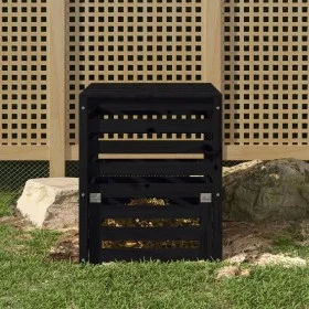 Compostador de madera maciza de pino negro 63,5x63,5x77,5 cm de vidaXL, Compostadores - Ref: Foro24-823812, Precio: 109,29 €,...