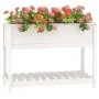Planter with shelf solid white pine wood 111.5x54x81 cm by vidaXL, Pots and planters - Ref: Foro24-823788, Price: 100,10 €, D...