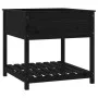 Jardinera con estante madera maciza pino negro 82,5x82,5x81 cm de vidaXL, Maceteros y jardineras - Ref: Foro24-823798, Precio...