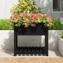 Planter with shelf solid black pine wood 82.5x82.5x81 cm by vidaXL, Pots and planters - Ref: Foro24-823798, Price: 99,80 €, D...