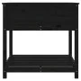 Planter with shelf solid black pine wood 82.5x82.5x81 cm by vidaXL, Pots and planters - Ref: Foro24-823798, Price: 99,80 €, D...