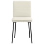 Sillas de comedor 4 unidades terciopelo crema