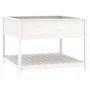 Solid pine wood white shelf planter 111.5x111.5x81cm by vidaXL, Pots and planters - Ref: Foro24-823802, Price: 149,02 €, Disc...