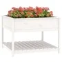 Solid pine wood white shelf planter 111.5x111.5x81cm by vidaXL, Pots and planters - Ref: Foro24-823802, Price: 149,02 €, Disc...