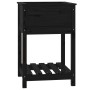Planter with shelf solid black pine wood 54x54x81 cm by vidaXL, Pots and planters - Ref: Foro24-823777, Price: 66,26 €, Disco...