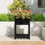 Planter with shelf solid black pine wood 54x54x81 cm by vidaXL, Pots and planters - Ref: Foro24-823777, Price: 65,64 €, Disco...
