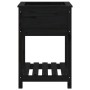 Planter with shelf solid black pine wood 54x54x81 cm by vidaXL, Pots and planters - Ref: Foro24-823777, Price: 66,26 €, Disco...