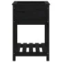 Planter with shelf solid black pine wood 54x54x81 cm by vidaXL, Pots and planters - Ref: Foro24-823777, Price: 65,64 €, Disco...