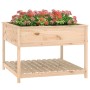 Planter with solid pine wood shelf 111.5x111.5x81 cm by vidaXL, Pots and planters - Ref: Foro24-823801, Price: 131,01 €, Disc...