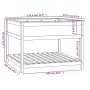 Planter with solid pine wood shelf 111.5x111.5x81 cm by vidaXL, Pots and planters - Ref: Foro24-823801, Price: 131,01 €, Disc...