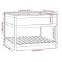 Planter with solid pine wood shelf 111.5x111.5x81 cm by vidaXL, Pots and planters - Ref: Foro24-823801, Price: 129,81 €, Disc...