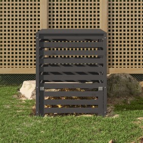 Compostador de madera maciza de pino gris 82,5x82,5x99,5 cm
