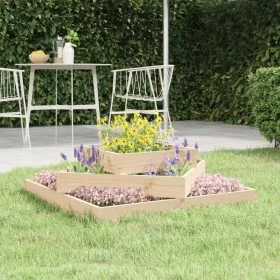 Pflanzgefäß aus massivem Kiefernholz, 83 x 83 x 27 cm von vidaXL, Töpfe und Pflanzgefäße - Ref: Foro24-823878, Preis: 46,15 €...