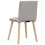 Sillas de comedor 4 uds tela gris nube