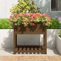 Planter with shelf solid brown pine wood 82.5x82.5x81 cm by vidaXL, Pots and planters - Ref: Foro24-823797, Price: 105,73 €, ...