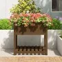 Planter with shelf solid brown pine wood 82.5x82.5x81 cm by vidaXL, Pots and planters - Ref: Foro24-823797, Price: 104,74 €, ...